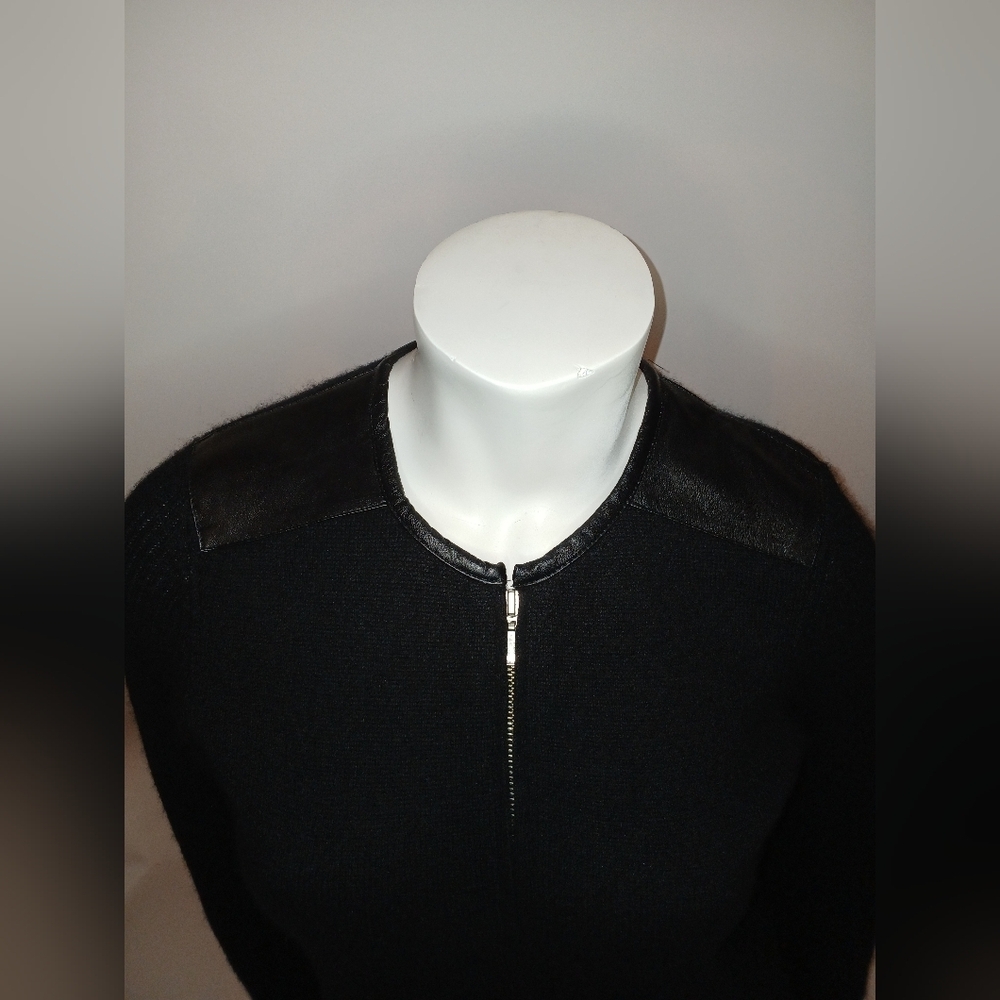 Cashmere Sweater Charter Club Cashmere Sweater Genuine Leather Zip Sweater - Picture 7 of 11